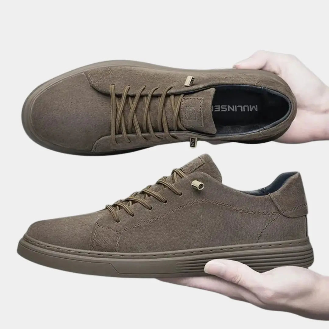 Brown Suede Leather Shoes - Cross & Crown Cross & Crown