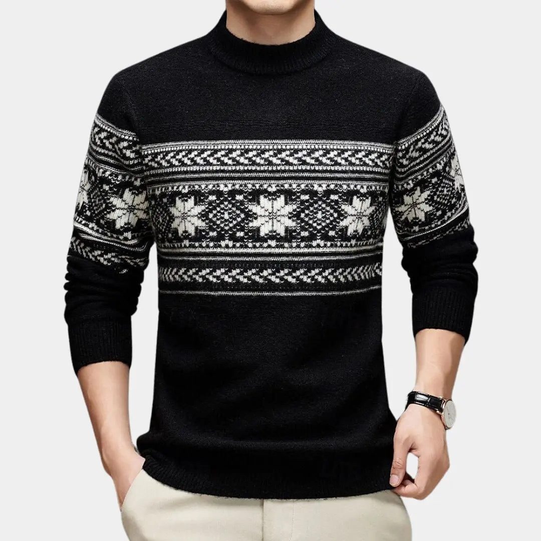 100% Wool Fair Isle Pullover Sweater Jumper - Cross & Crown Cross & Crown