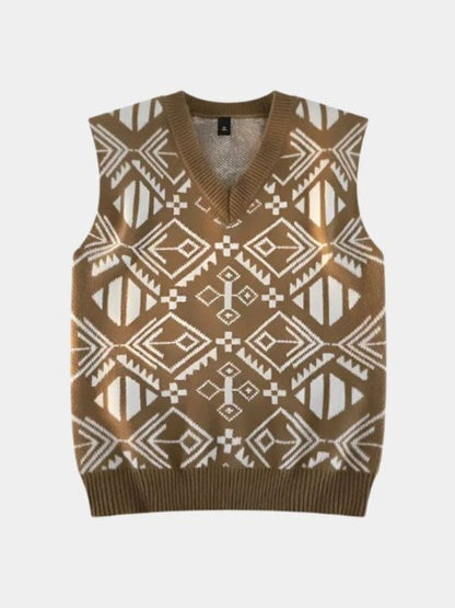 Akademische Retro-Strickweste - <tc>Cross & Crown</tc>