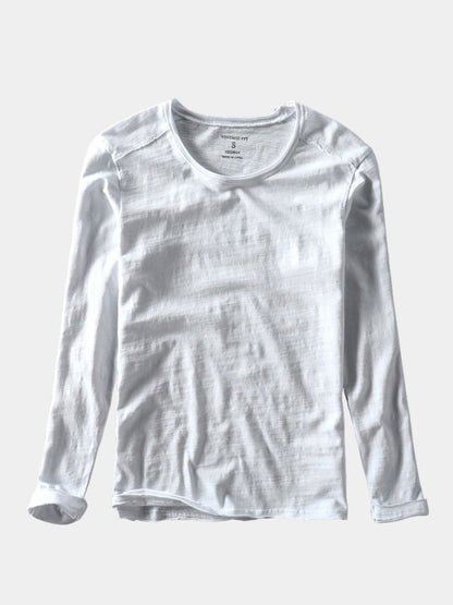 Essential Vintage Cotton Long Sleeve Tee - Cross & Crown