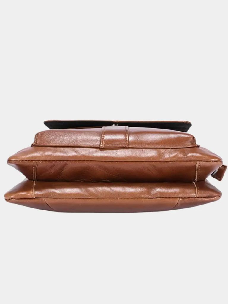 Vintage Leather Shoulder Bag - Cross & Crown