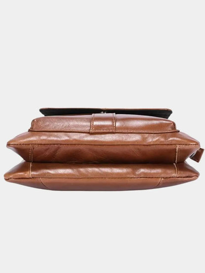 Vintage Leather Shoulder Bag - Cross & Crown
