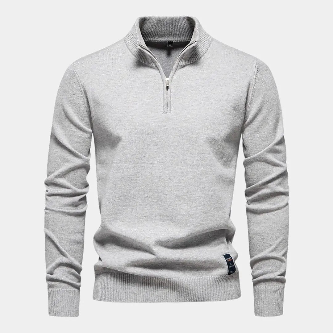 Essential Quarter-Zip Jumper Sweater - Cross & Crown Cross & Crown