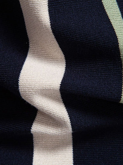 Retro Stripe Polo – Cross & Crown