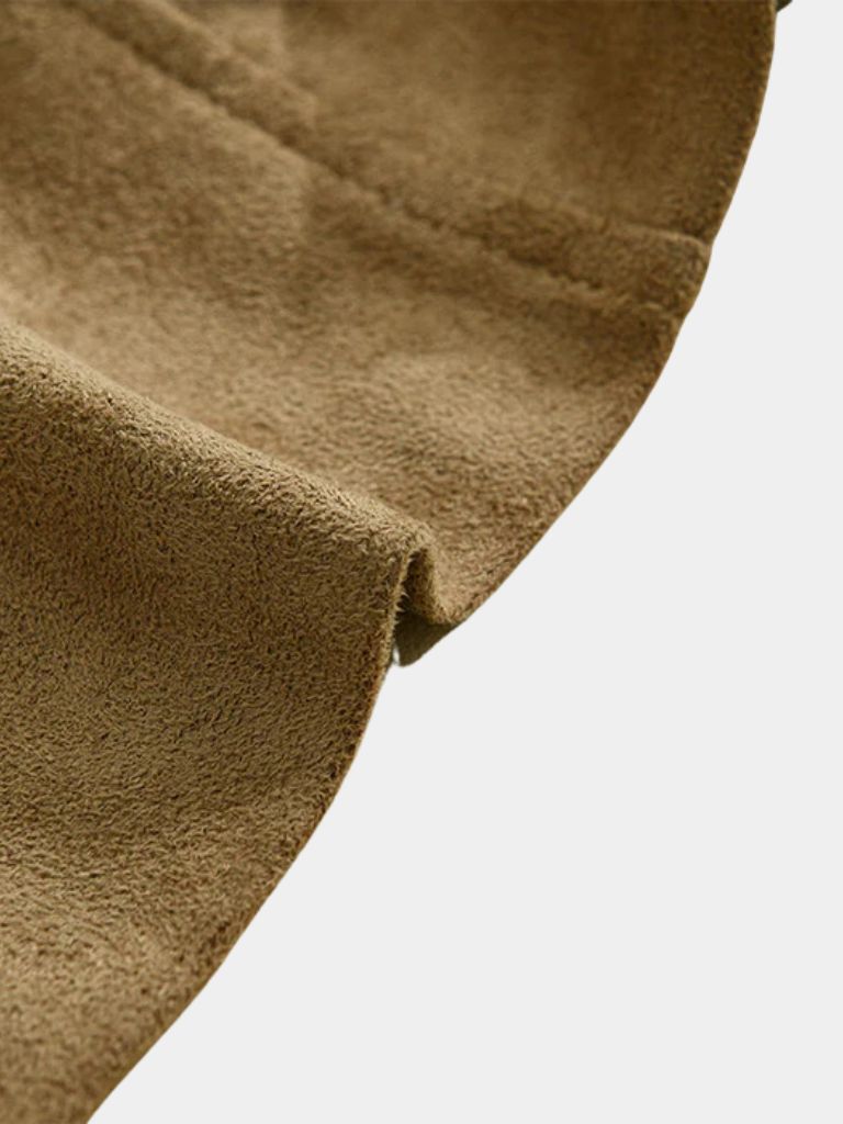 Lucien Autumn Suede Coat - Cross & Crown