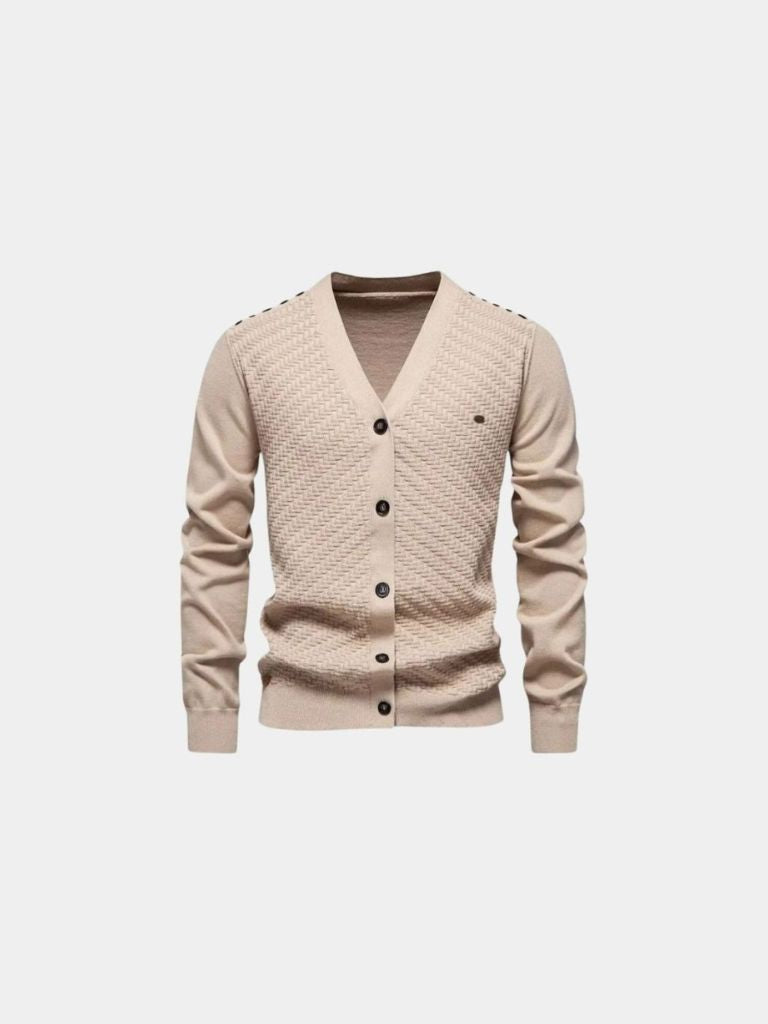 V Neck Knitwear Cardigan - Cross & Crown