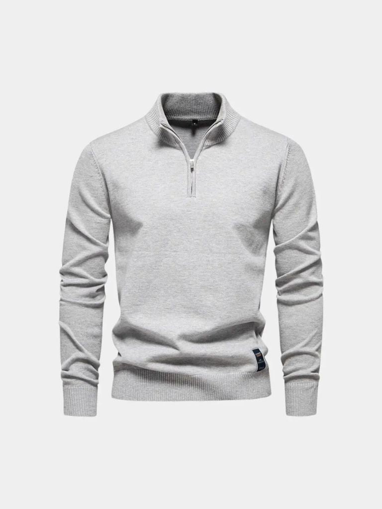 Essential Quarter-Zip Jumper Sweater - Cross & Crown