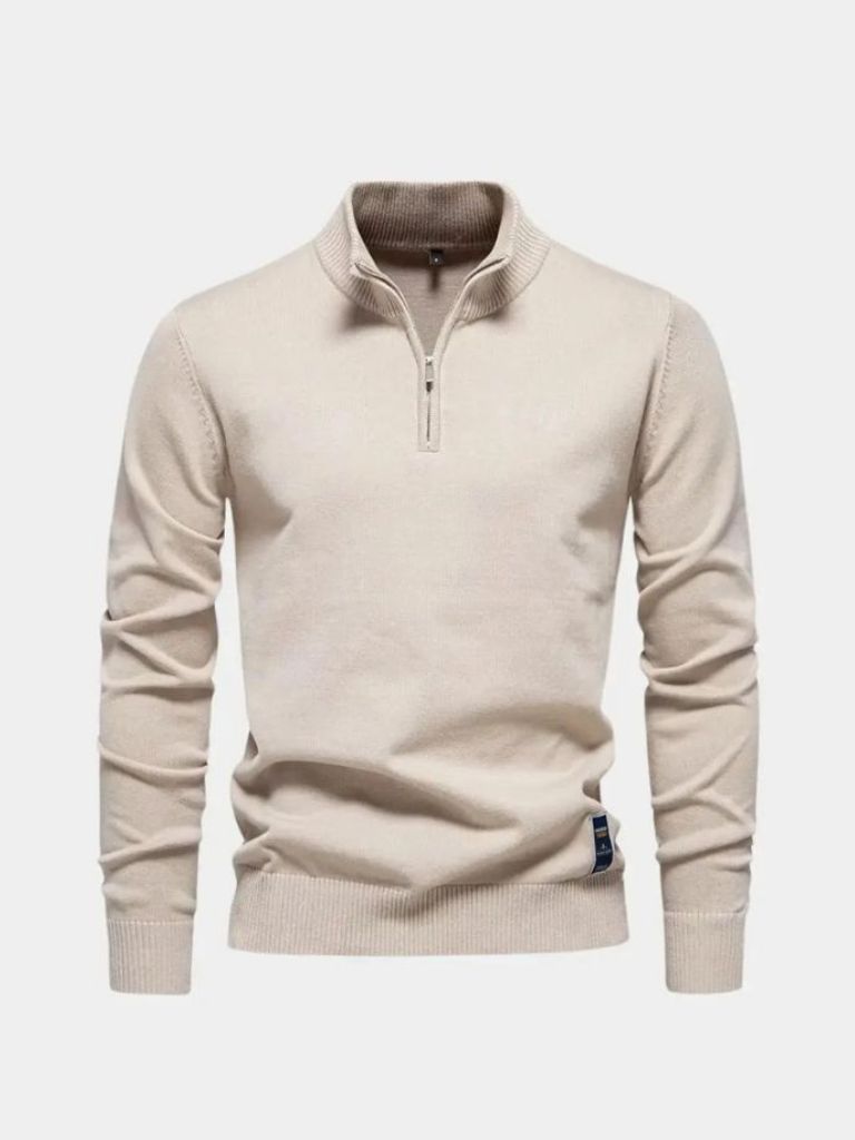Essential Quarter-Zip Jumper Sweater - Cross & Crown