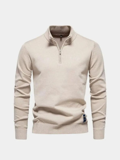 Essential Quarter-Zip Jumper Sweater - Cross & Crown
