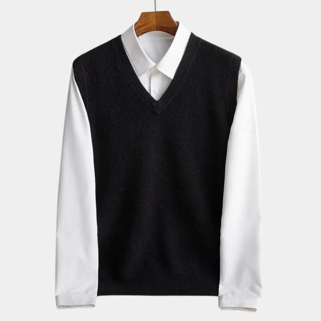 100% Merino Wool Sweater Vest - Cross & Crown - Cross & Crown