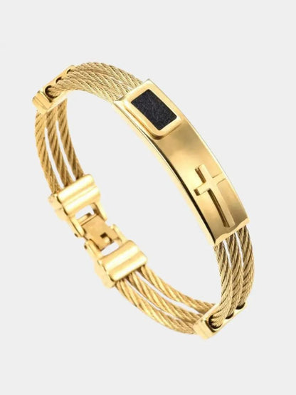 Vintage Cross Bracelet - Cross & Crown