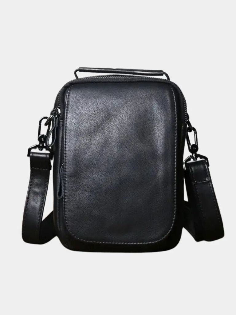 Leather Men's Shoulder Bag - Cross & Crown