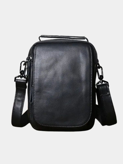Leather Men's Shoulder Bag - Cross & Crown
