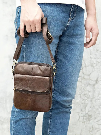 Essential Leather Shoulder Bag - Cross & Crown