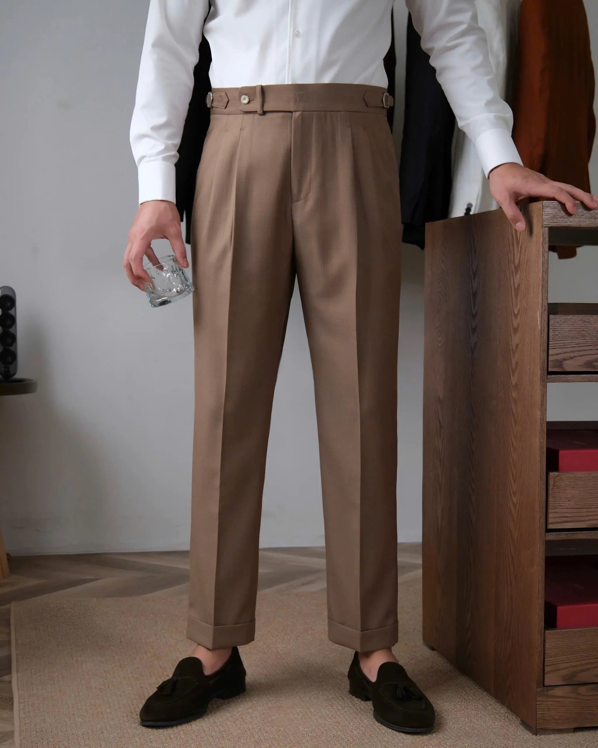 Classic Genova Sidetab Trousers - Cross & Crown Cross & Crown