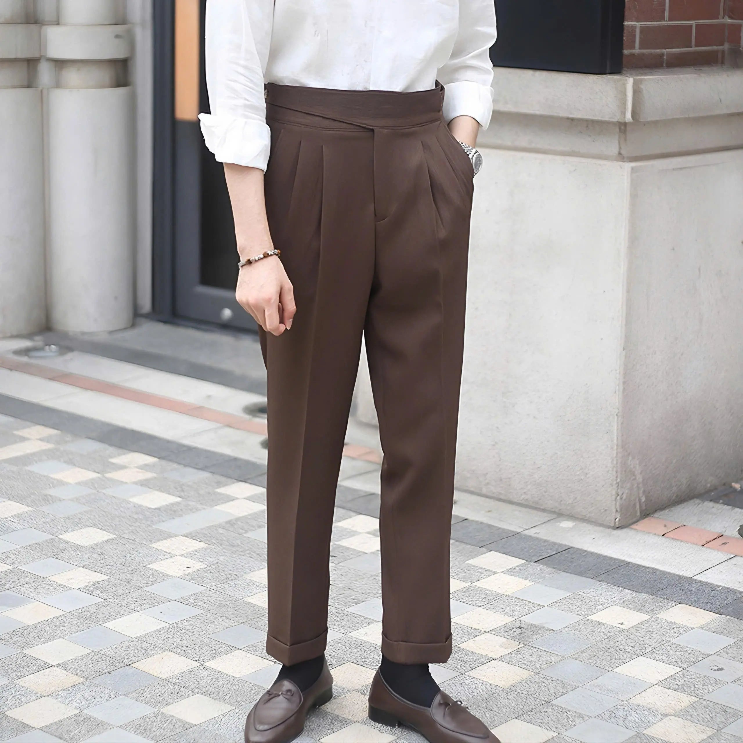 Corduroy Elegant Trousers - Cross & Crown Cross & Crown