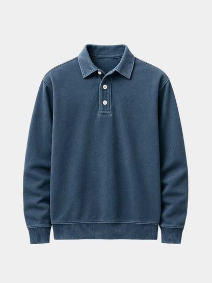 Canyon Mist Long Sleeve Polo Shirt – Cross & Crown