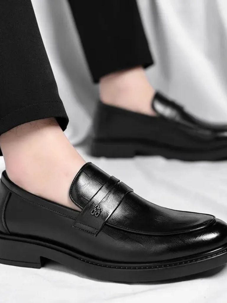 Leather Male Shoes Men Business - Cross & Crown