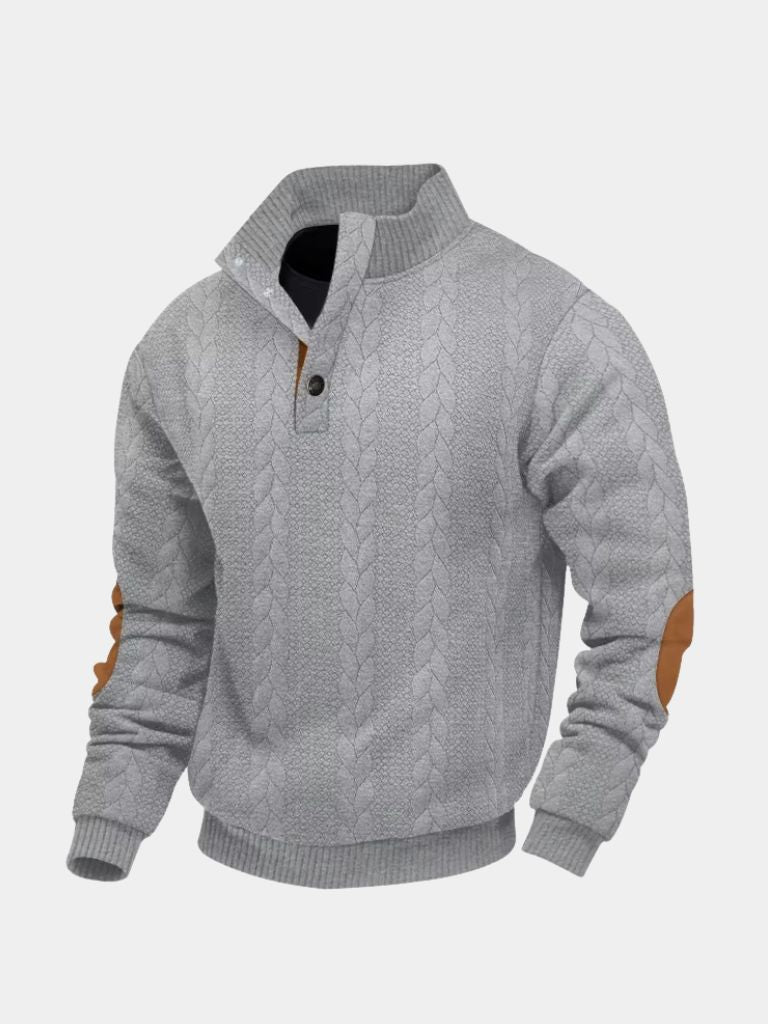 Timberline Long Collar Knit Sweater - Cross & Crown