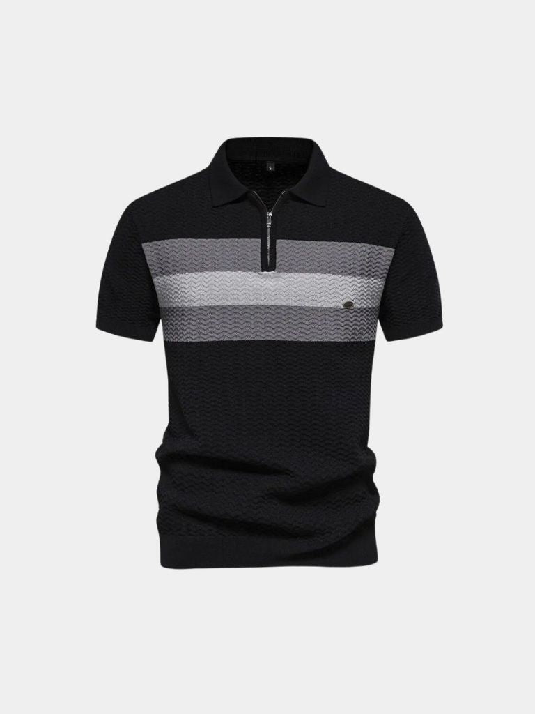 Classic Quarter-Zip Polo Shirt - Cross & Crown