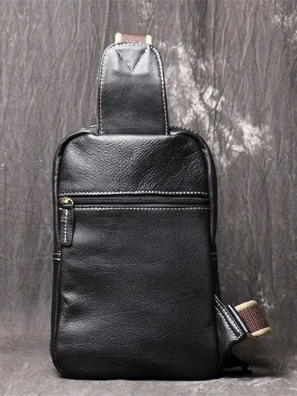 Minimalist Leather Shoulder Bag - Cross & Crown
