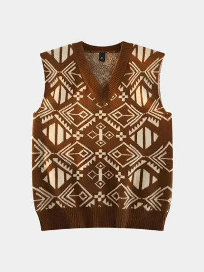 Akademische Retro-Strickweste - <tc>Cross & Crown</tc>