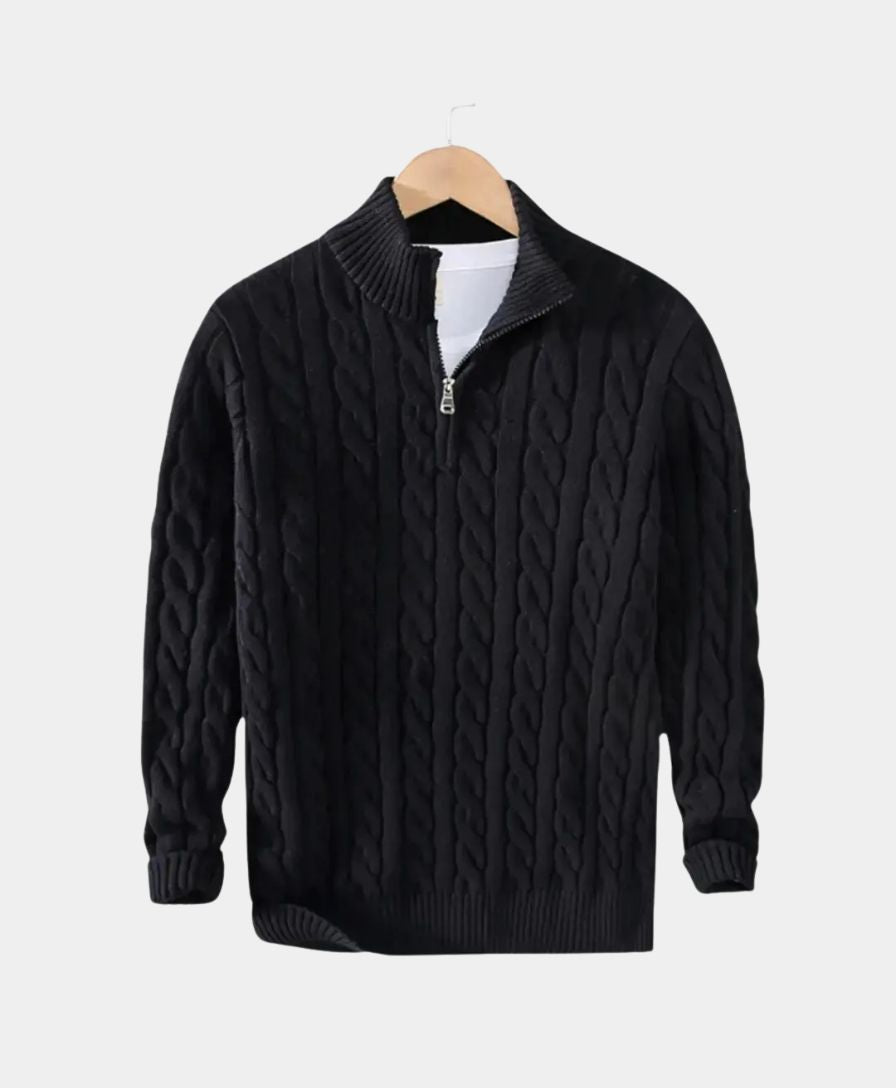 Essential Half Zip Sweater - Cross & Crown