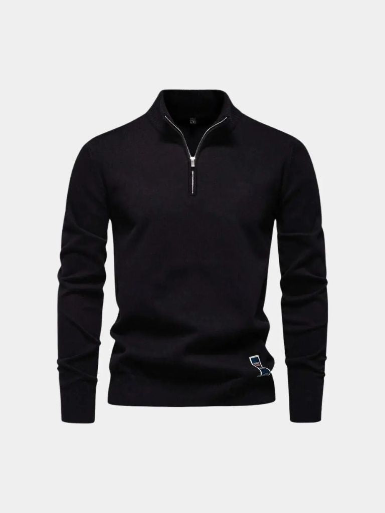 Essential Quarter-Zip Jumper Sweater - Cross & Crown