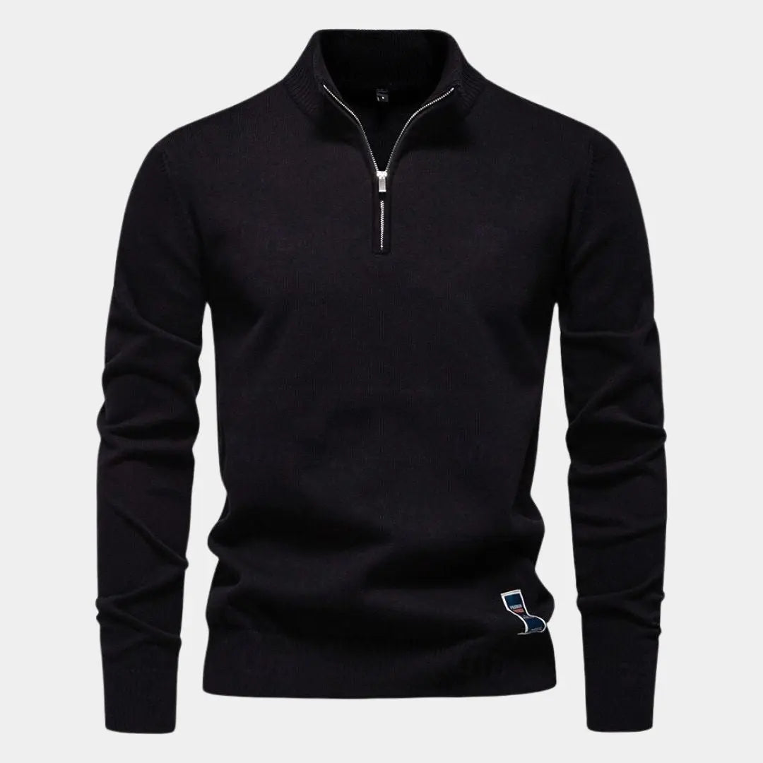 Essential Quarter-Zip Jumper Sweater - Cross & Crown Cross & Crown