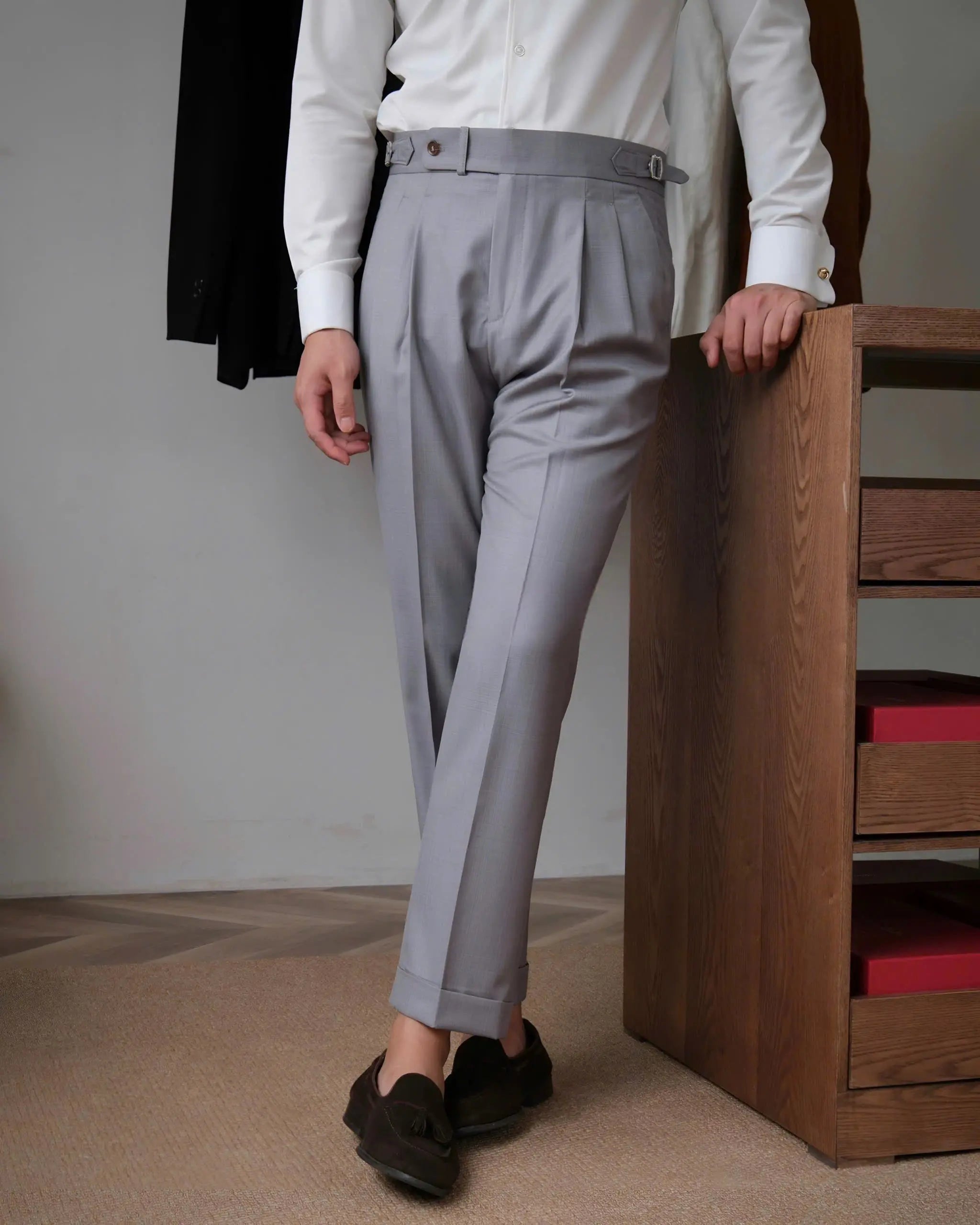 Classic Genova Sidetab Trousers - Cross & Crown Cross & Crown