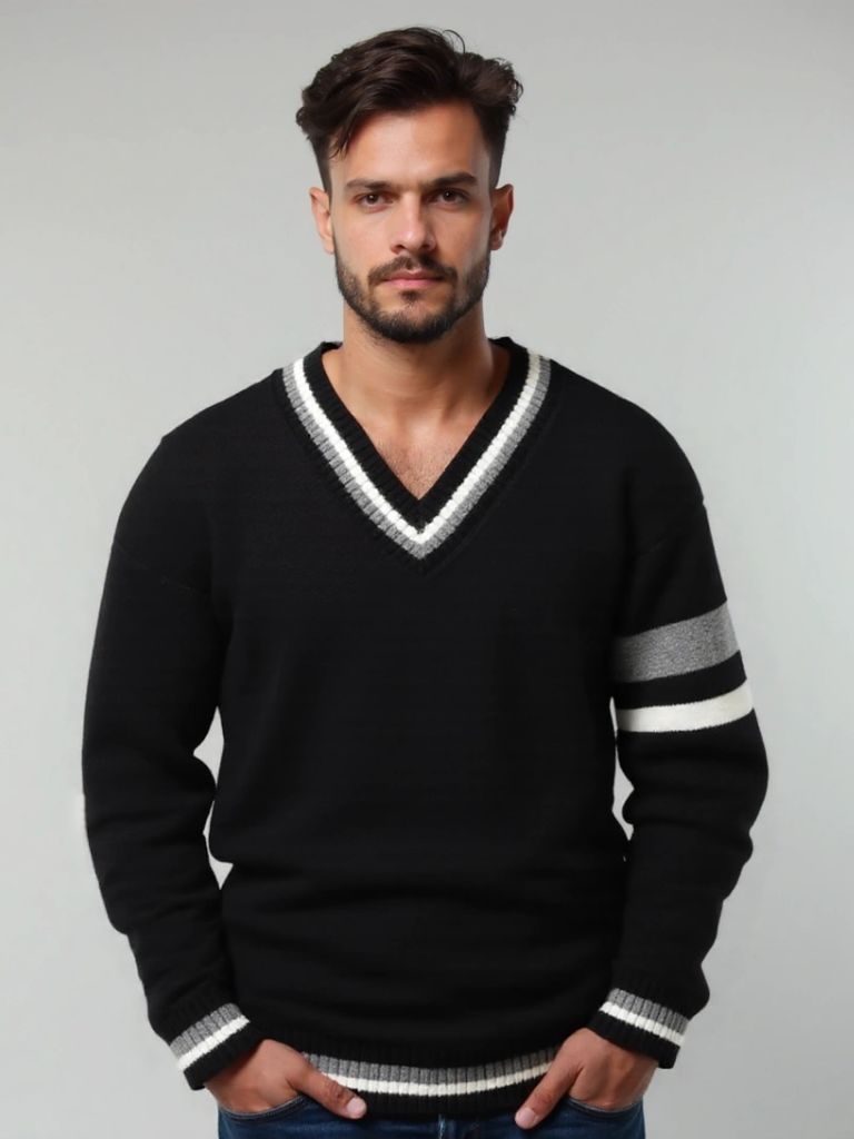 Classic V-Neck Sweater - Cross & Crown