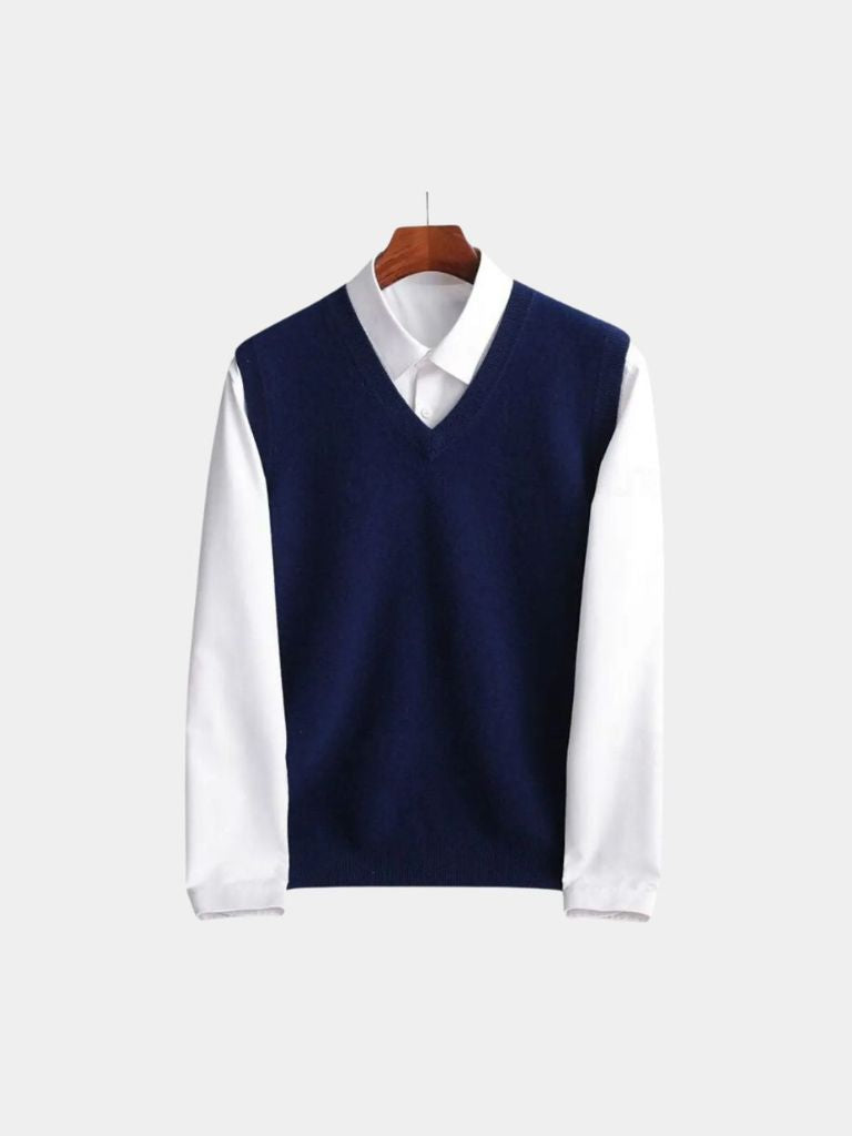 100% Merino Wool Sweater Vest - Cross & Crown