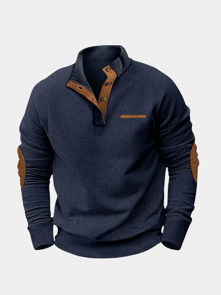 Monaco Casual Henley Pullover - Cross & Crown
