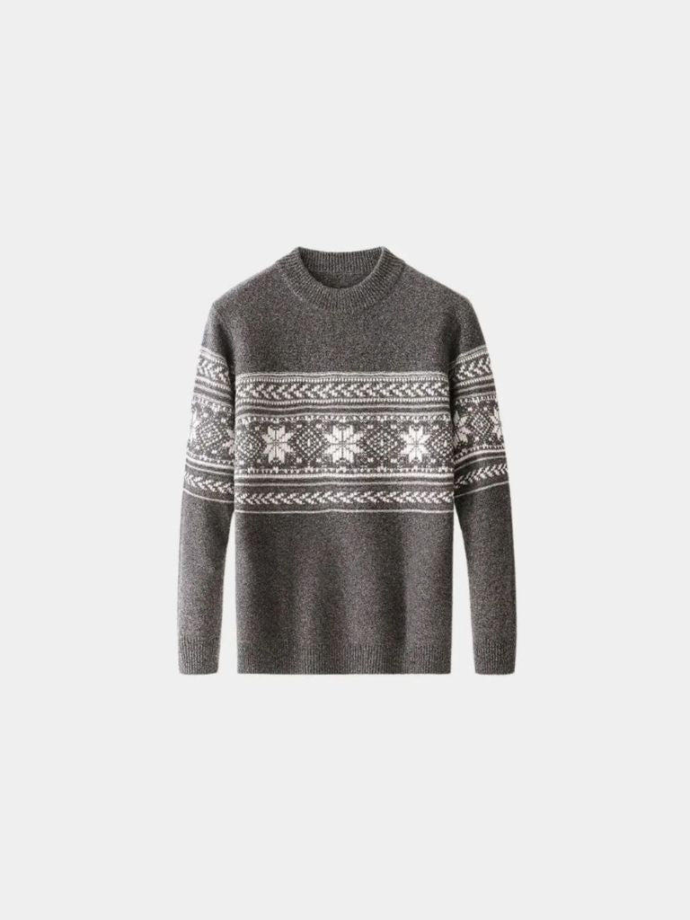 100% Wool Fair Isle Pullover Sweater Jumper - Cross & Crown