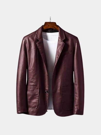 Bold Caramel Leather Jacket - Cross & Crown