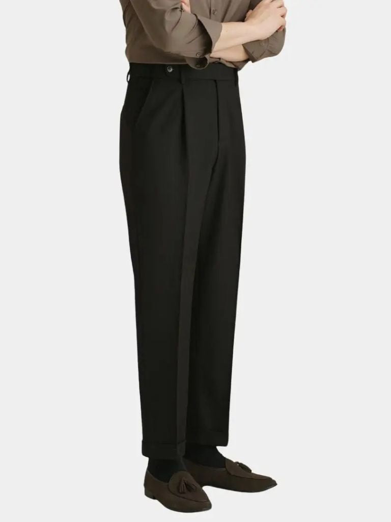 Premium Classic Elastic Trousers - Cross & Crown