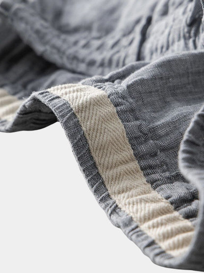 Gris Mariner Linen Shorts - Cross & Crown