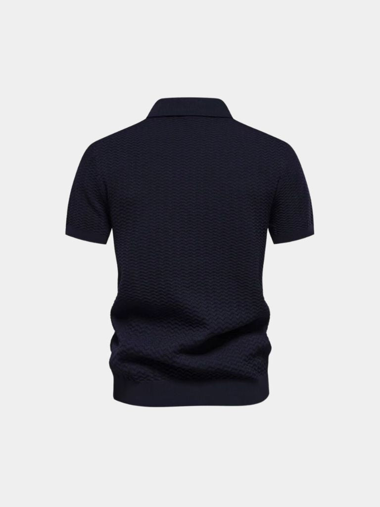 Classic Quarter-Zip Polo Shirt - Cross & Crown