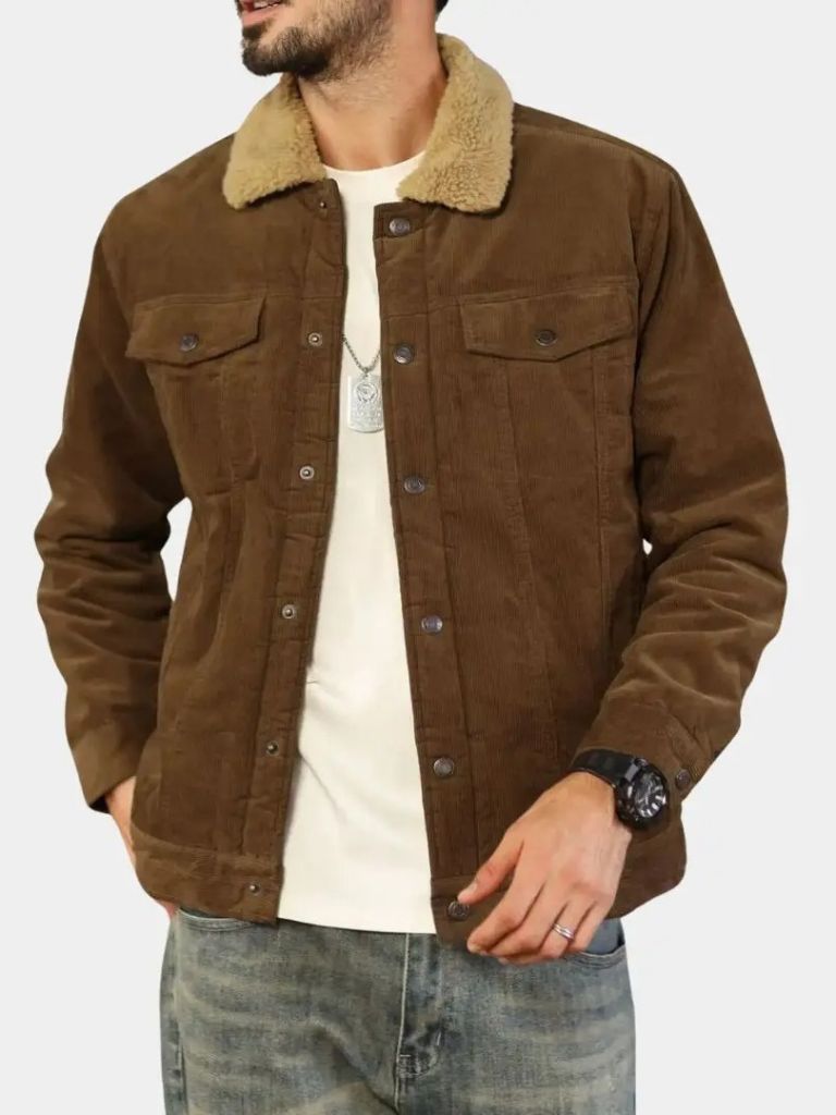 Heritage Corduroy Sherpa Jacket - Cross & Crown