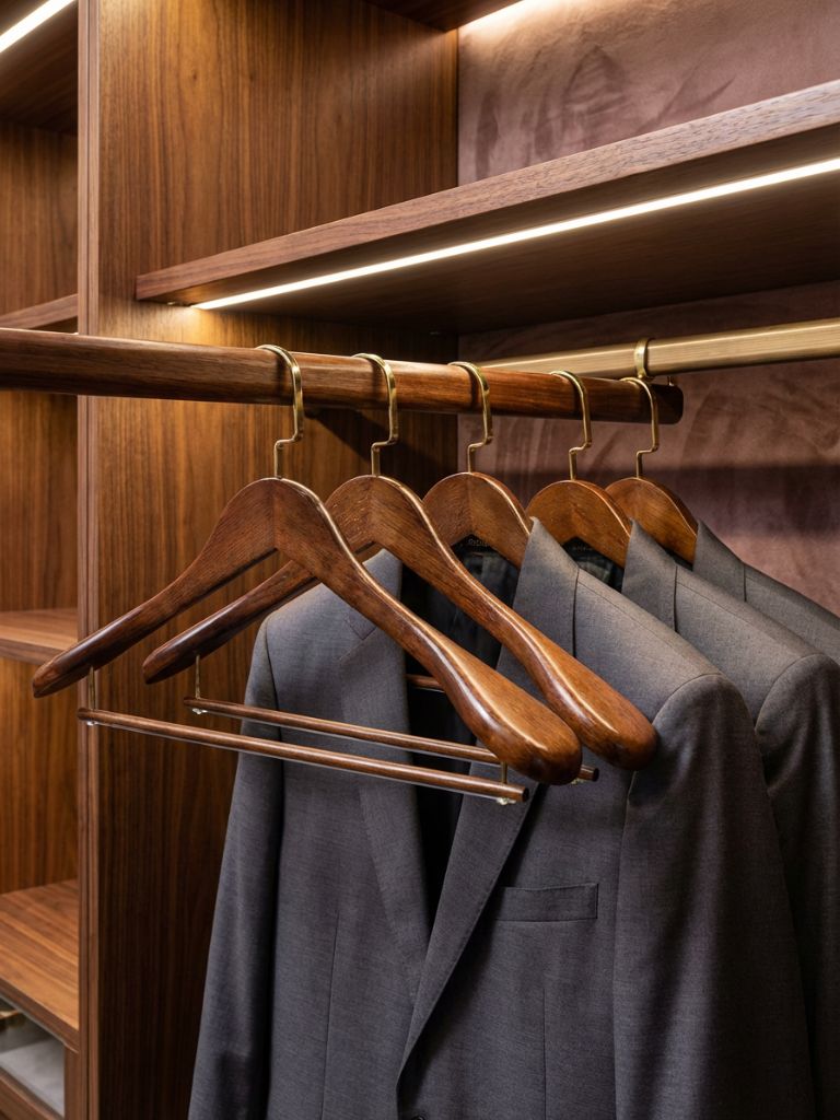 Premium Wood Hanger Set - Cross & Crown