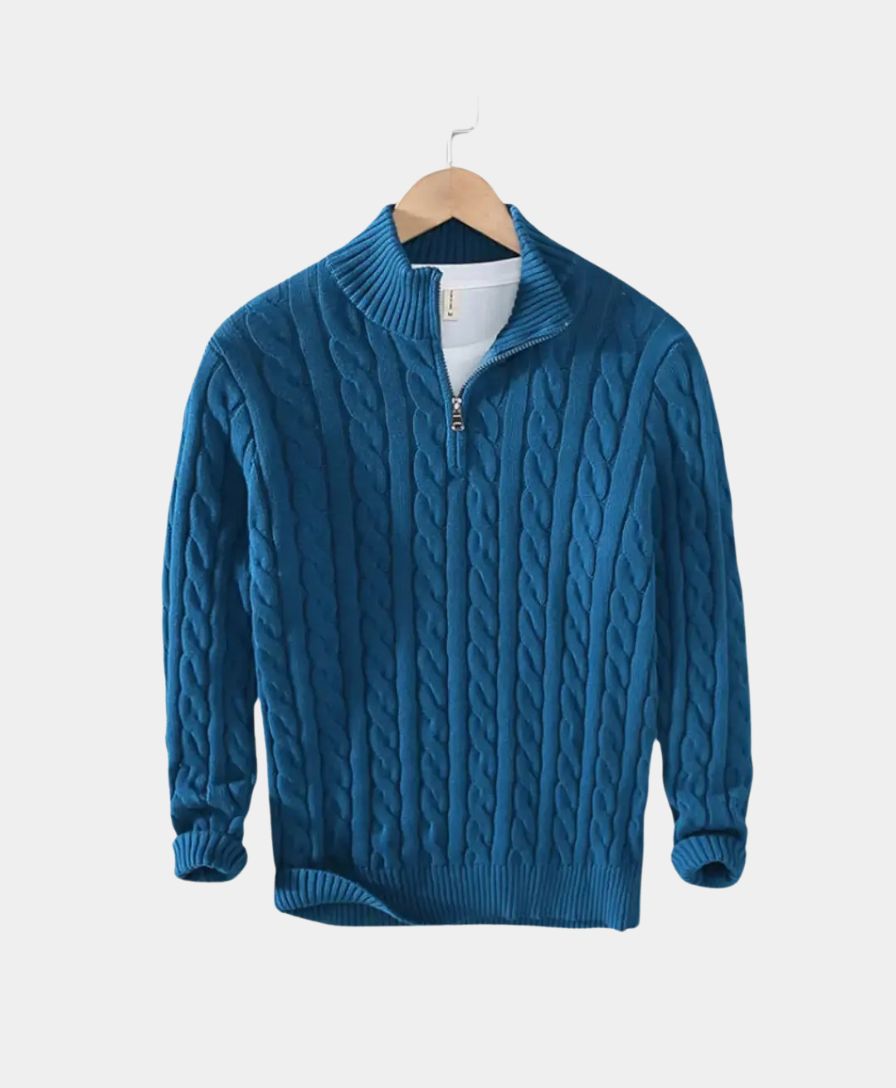 Essential Half Zip Sweater - Cross & Crown
