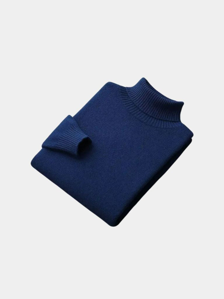 100% Merino Wool Turtleneck Sweater - Cross & Crown