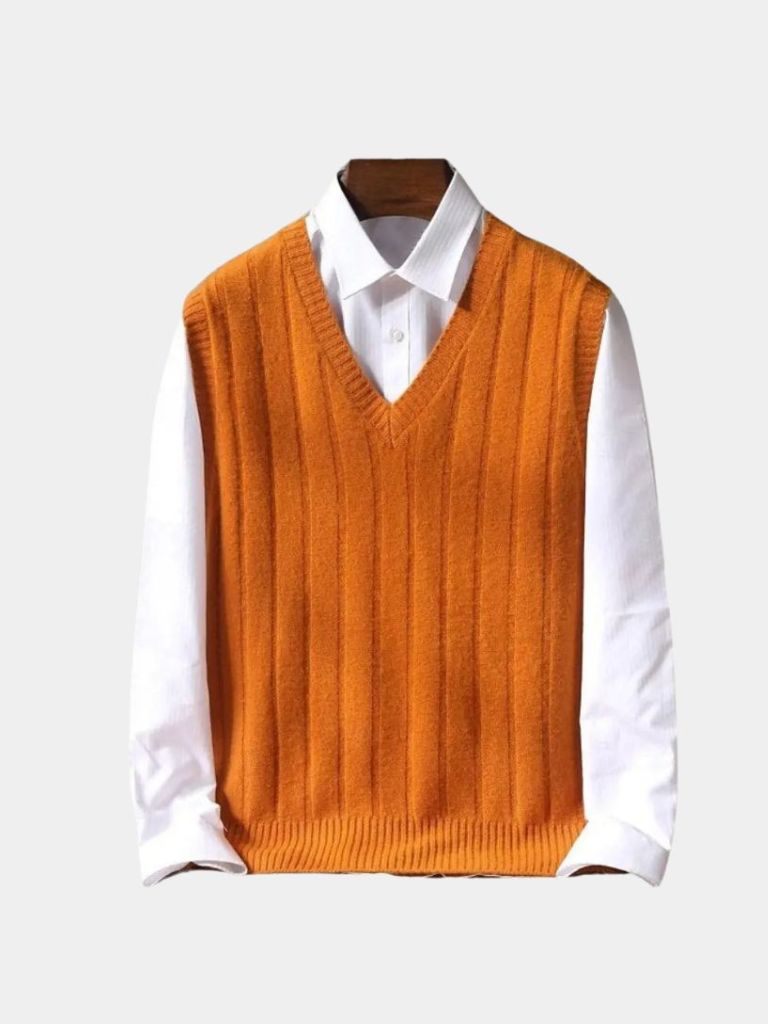 100% Merino Wool Pullover Sweater Vest - Cross & Crown