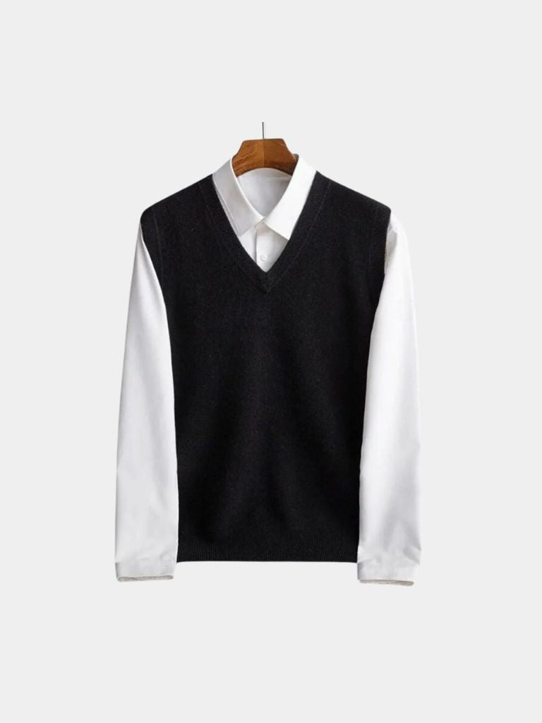 100% Merino Wool Sweater Vest - Cross & Crown