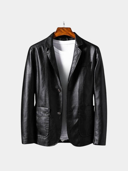 Bold Caramel Leather Jacket - Cross & Crown