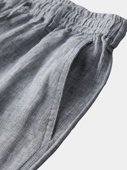 Gris Mariner Linen Shorts - Cross & Crown