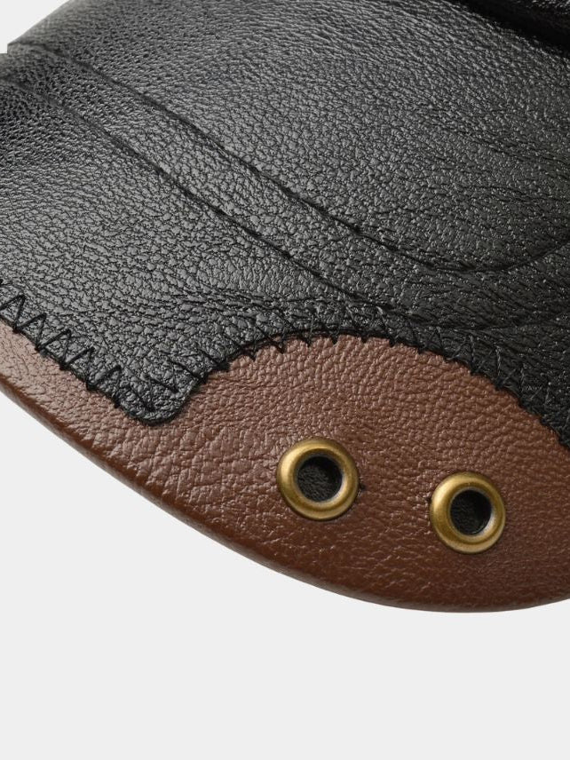 Rustieke leren pet met kroon - Kruis &amp; Kroon