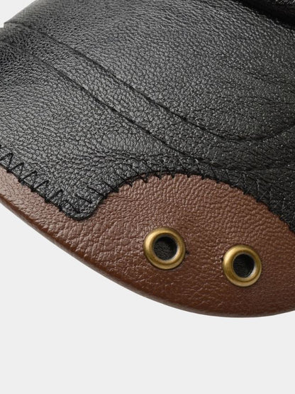 Rustieke leren pet met kroon - Kruis &amp; Kroon