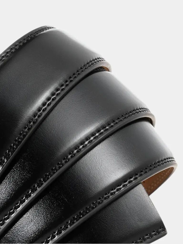 Essential Elegant Leather Belt Without Buckle - Cross & Crown