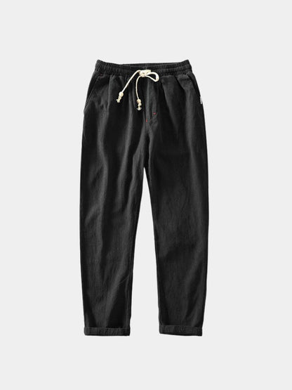 Azure Coast Linen Trousers - Cross & Crown